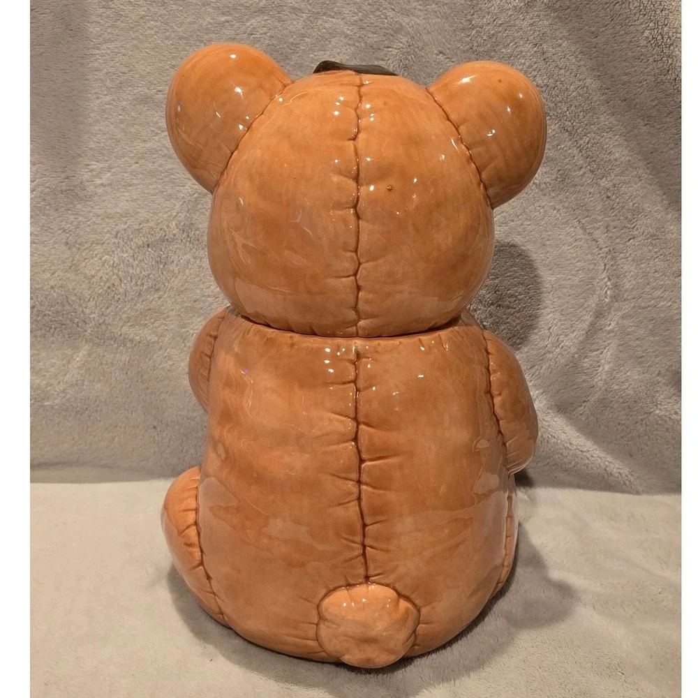 Vintage Ceramic Teddy Bear Cookie Jar Collectible‎ Cute Kitchen Decor